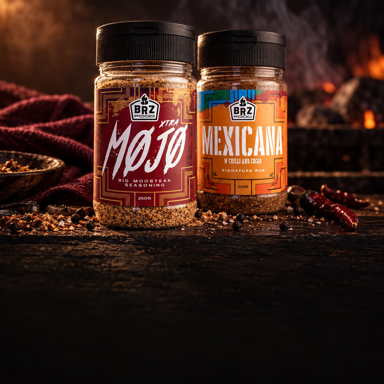Xtra Mojo and Mexicana in a warmly lit barbecue scene