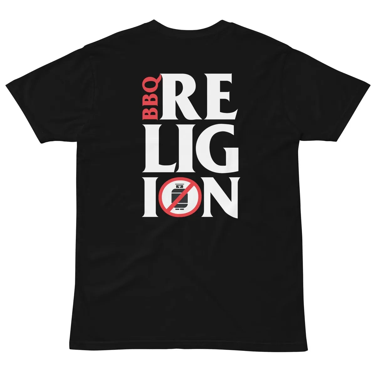 Black BBQ Religion graphic T-shirt